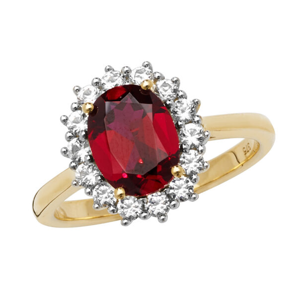 9ct Created Ruby Ring