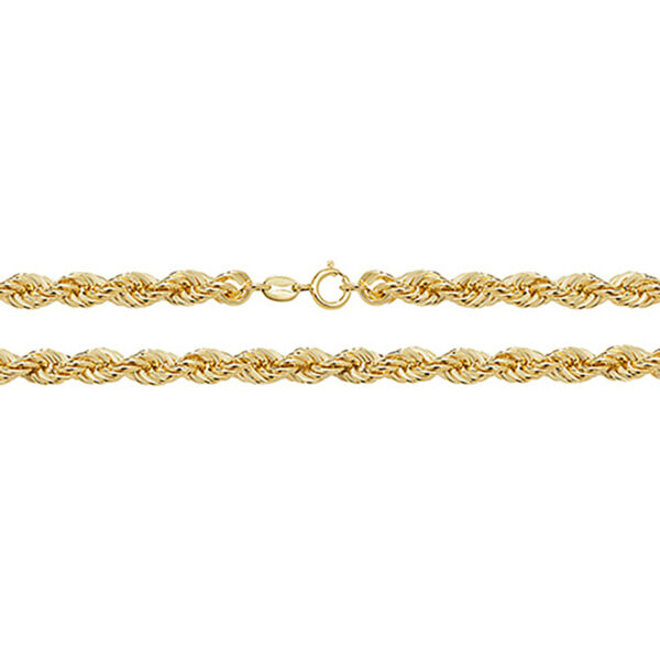9 carat yellow gold rope bracelet