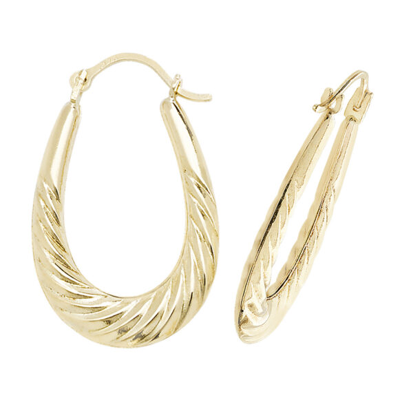 9 CARAT YELLOW GOLD CREOLE EARRINGS