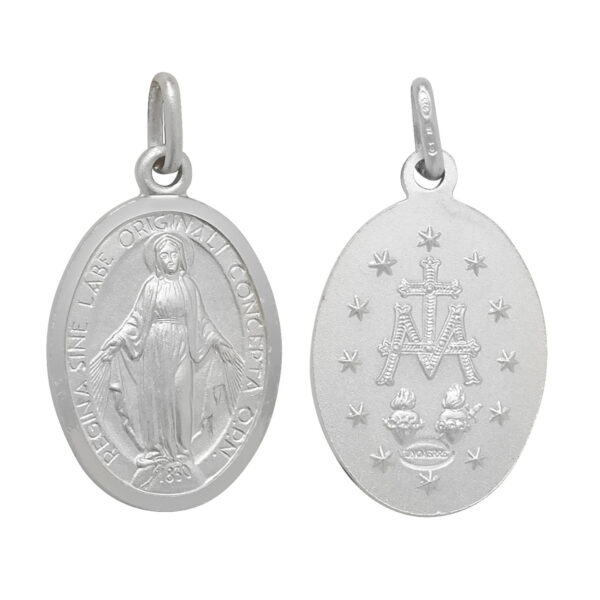 silver madonna pendant