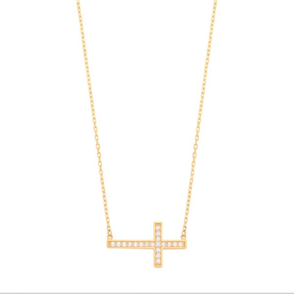 9 carat gold cross and chain