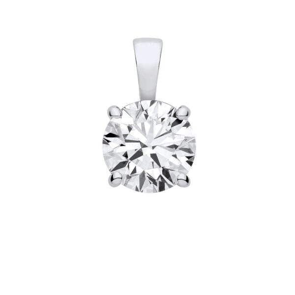 18 carat white gold laboratory grown diamond pendant