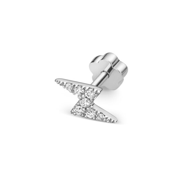 9 carat white gold diamond cartilage bold stud