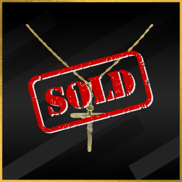 9 Carat Yellow Gold Crucifix Pendant And Chain
