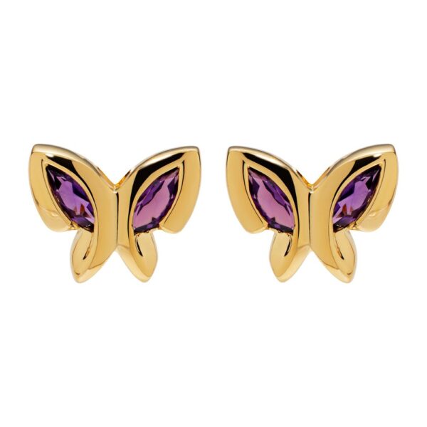 Amethyst Butterfly Earrings
