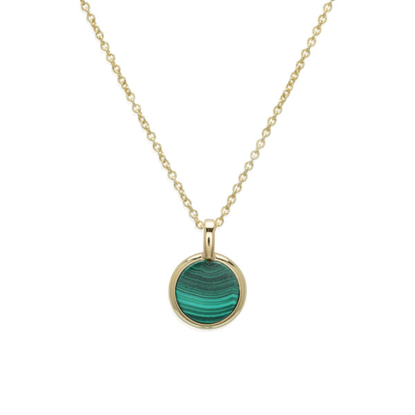 Malachite Pendant And Chain