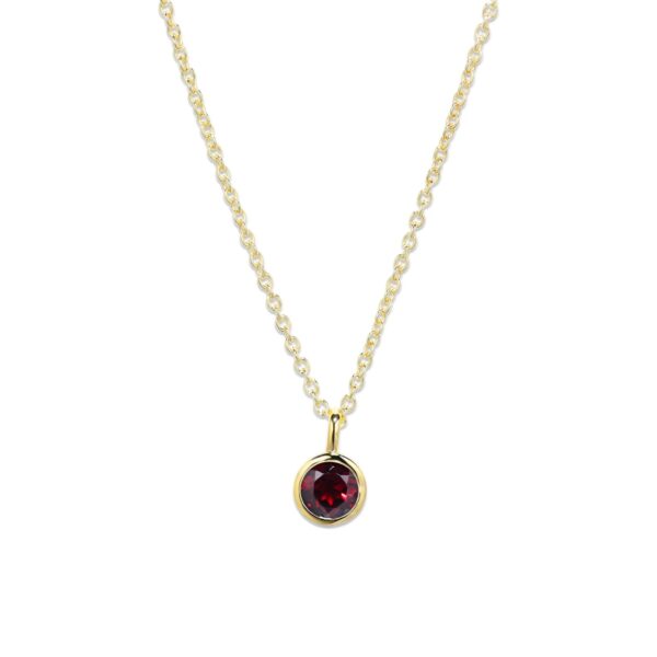 Garnet Pendant And Chain