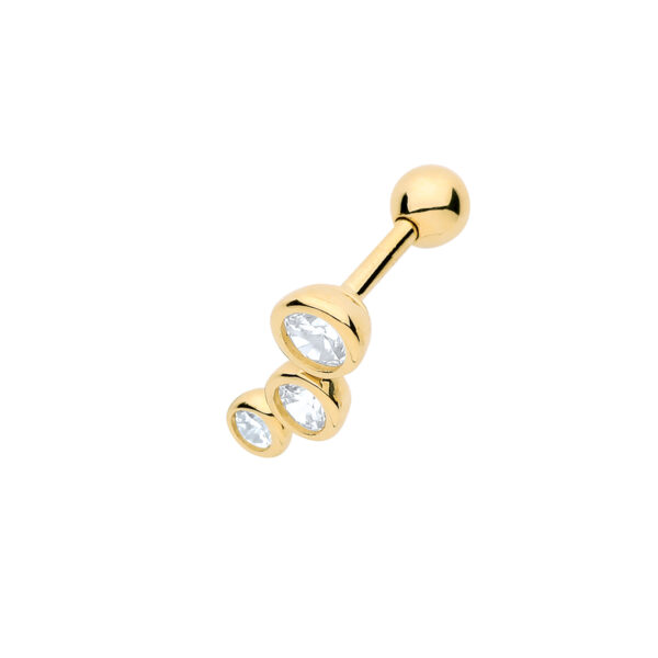 9 Carat Gold CZ Cartilage Earring