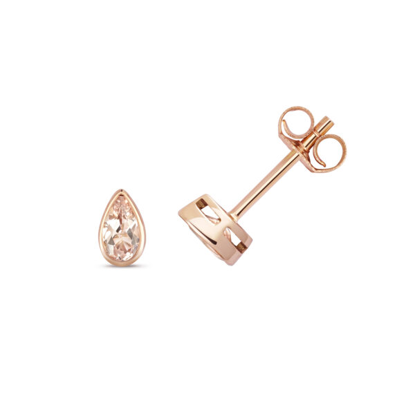 9ct Rose Gold Morganite Earrings