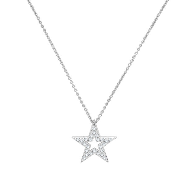 Silver Cz Star necklet