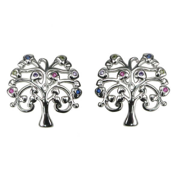 silver tree of life earrings