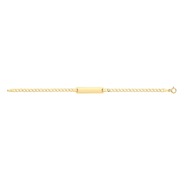 9 carat yellow gold babies id bracelet