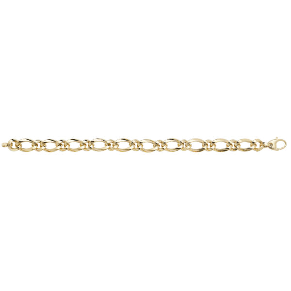 9 carat yellow gold fancy design bracelet