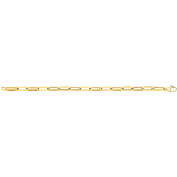 9 carat yellow gold paperclip bracelet