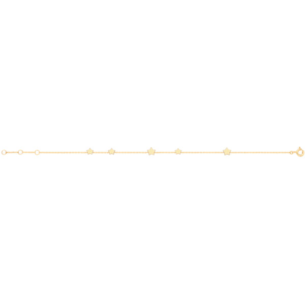 9 carat yellow gold stars design bracelet