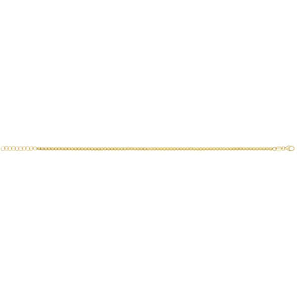 9 carat yellow gold bead bracelet