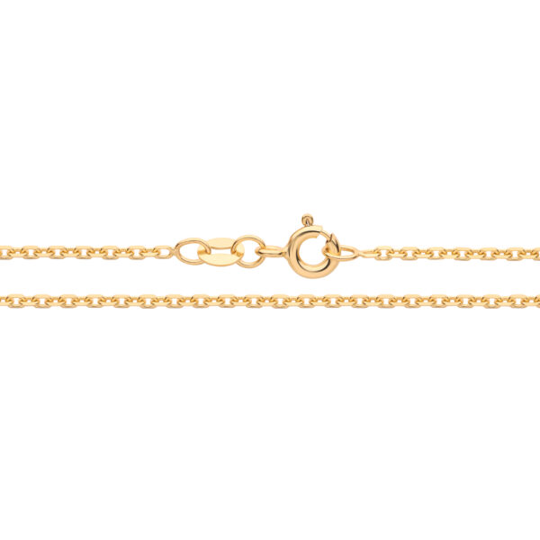 9 carat yellow gold rolo anklet