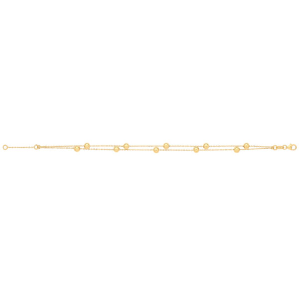 9ct gold beaded bracelet