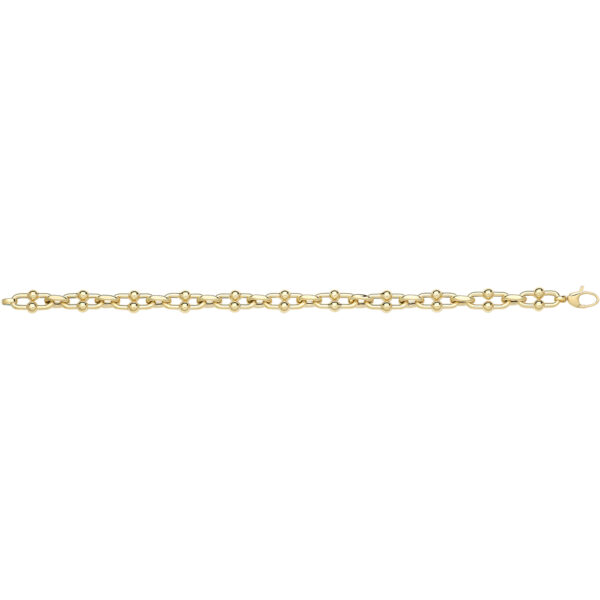 9 carat yellow gold bubble link bracelet