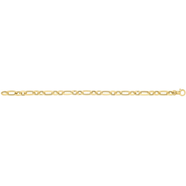 9 carat yellow gold fancy link bracelet