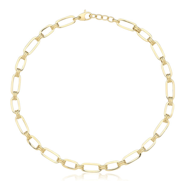 9ct gold paperclip necklet
