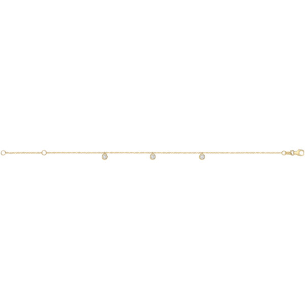 9ct gold fancy cz bracelet