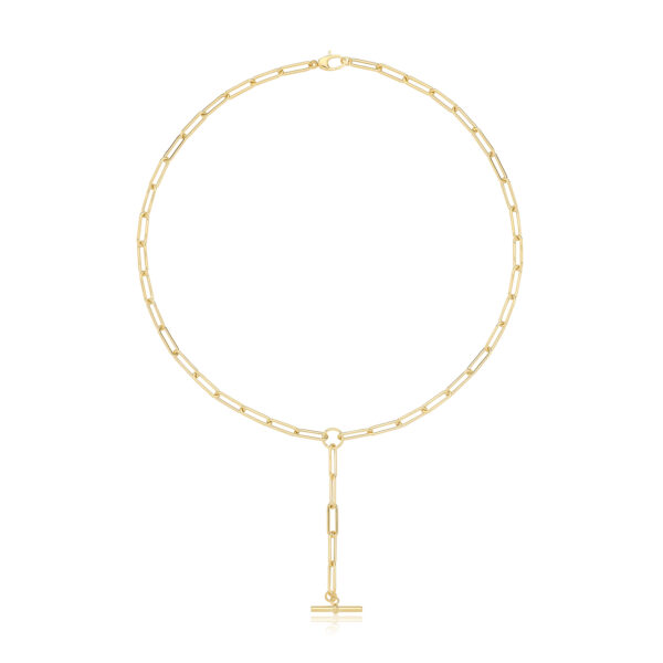 9ct gold paperclip necklet