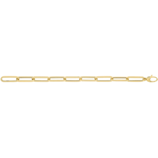 9ct yellow gold paperclip bracelet