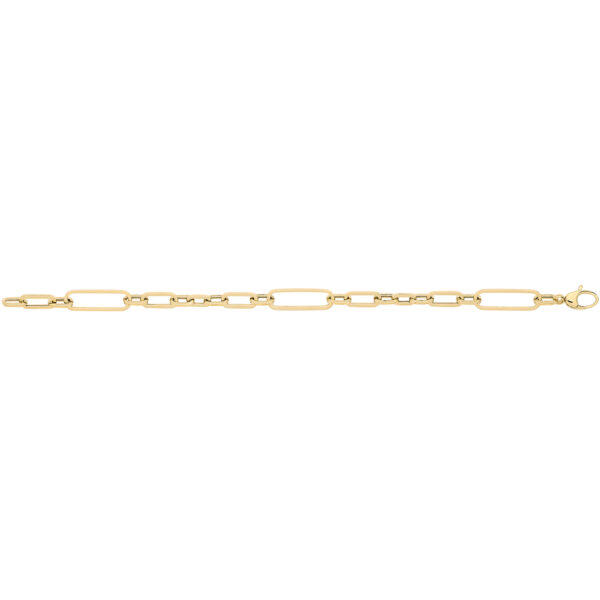 9ct yellow gold paperclip bracelet