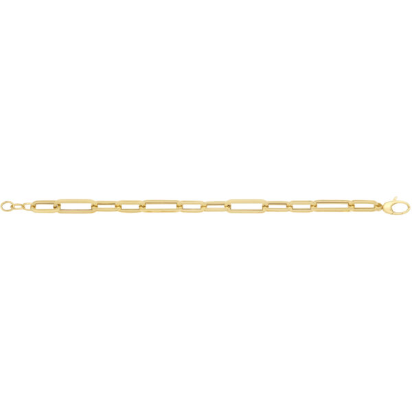 9ct yellow gold paperclip bracelet