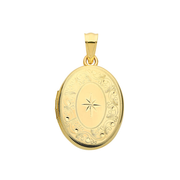 9 carat yellow gold fancy locket