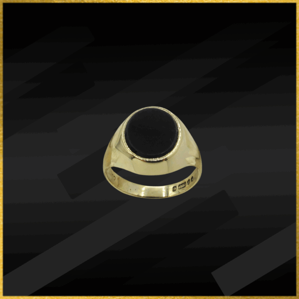 9 Carat Yellow Gold Onyx Signet Ring