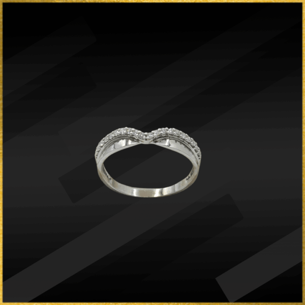 9 Carat White Gold Shaped Diamond Wedding Ring