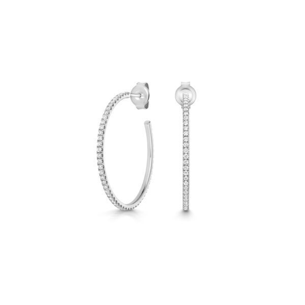 9 carat white gold lab grown diamond earrings