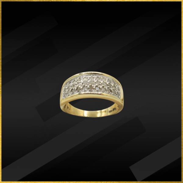 9 carat yellow gold diamond ring