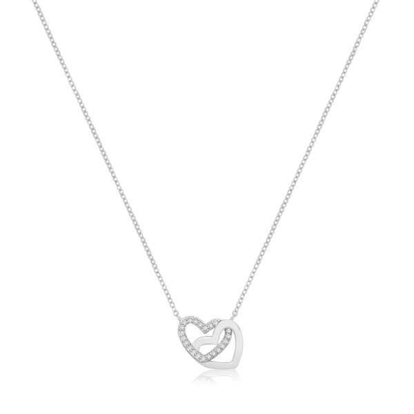 silver double pendant and chain