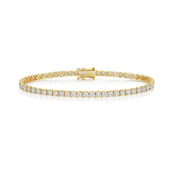 9 carat yellow gold lab grown diamond bracelet
