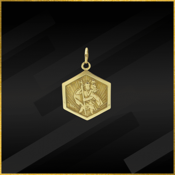 9 Carat Yellow Gold St Christopher Pendant