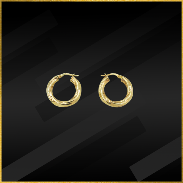 9 carat yellow gold hoop earrings