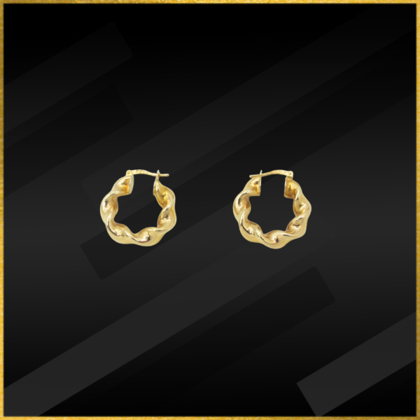 9 carat yellow gold hoop earrings