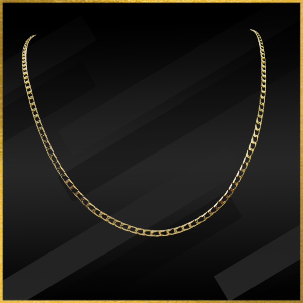 9 carat gold squared curb chain