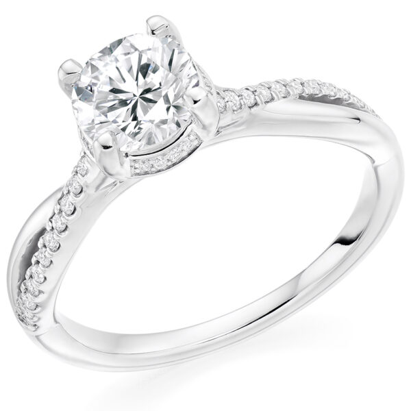 lab grown diamond fancy twist ring
