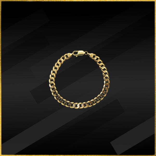 9 carat yellow gold curb bracelet