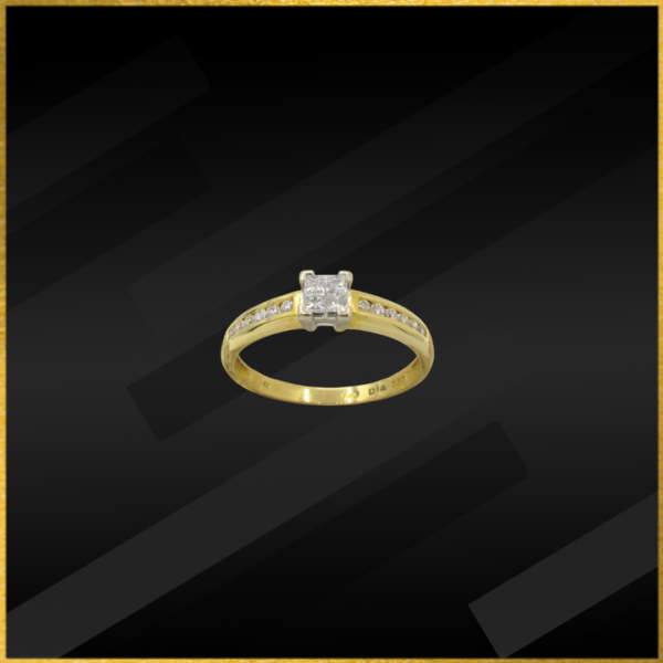 18 carat yellow gold diamond ring