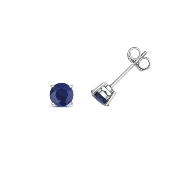 9 carat white gold sapphire stud earrings