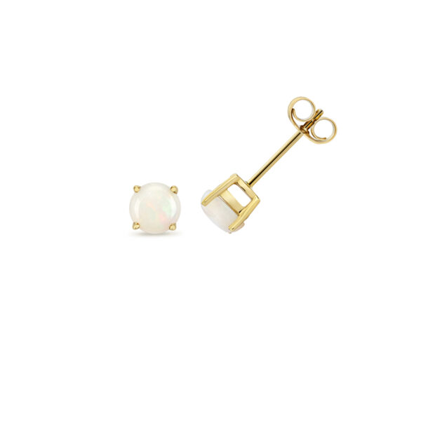 9 carat opal round stud earrings