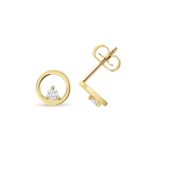 9ct Yellow Gold Lab Grown Stud Earrings